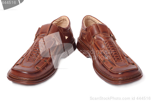 Image of Brown leather shoes