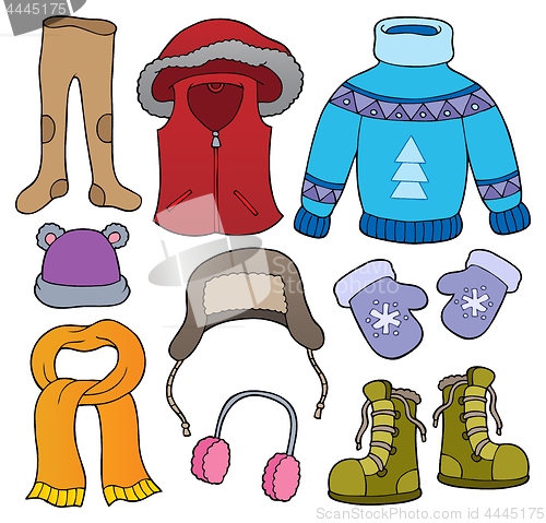 Image of Winter clothes topic set 2
