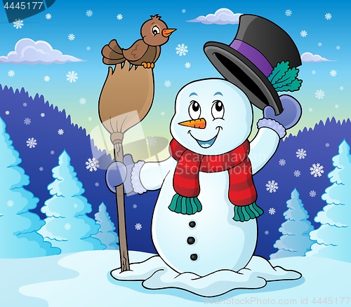 Image of Winter snowman subject image 2