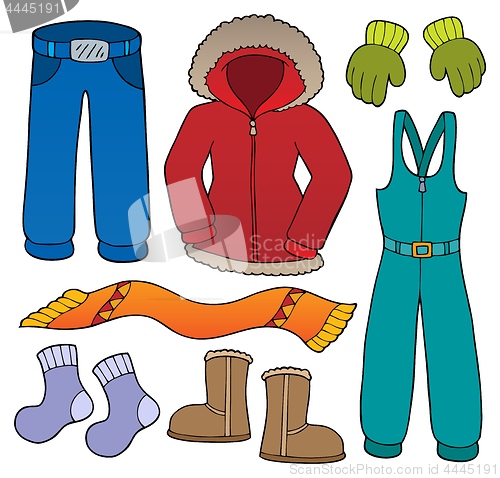 Image of Winter clothes topic set 1