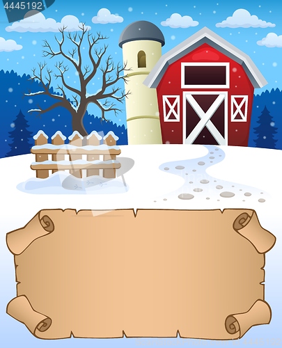 Image of Small parchment and winter farm