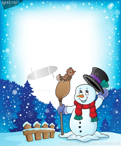 Image of Winter snowman subject frame 1