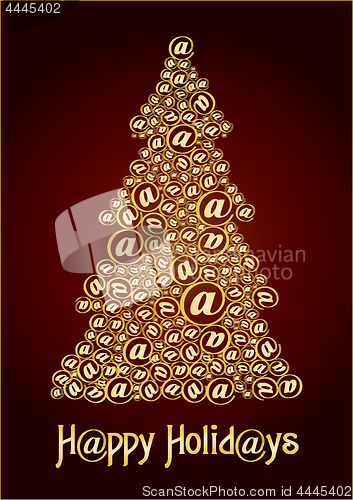 Image of Christm@s tree gold