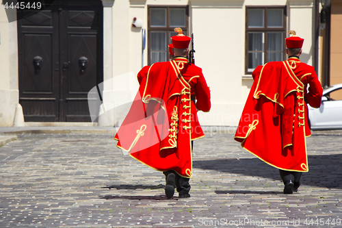 Image of Ceremonial Changing of the Guard in Zagreb, Croatia