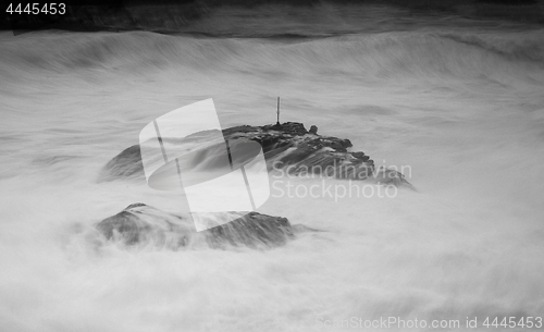 Image of Rock fighting to stay above the huge swells Cape Banks Australia