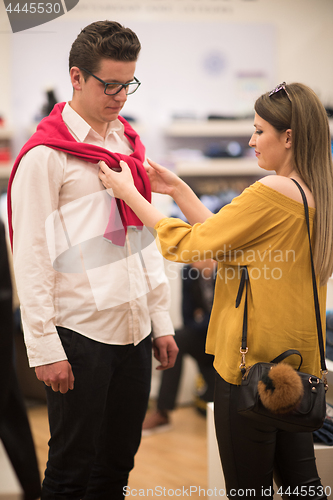 Image of couple in  Clothing Store