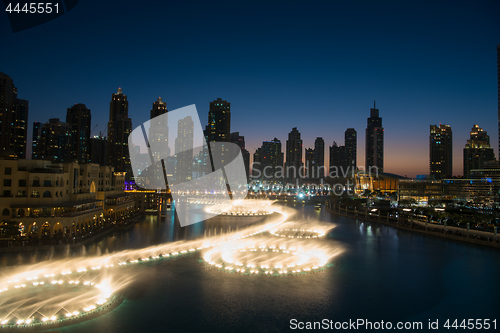 Image of musical fountain in Dubai