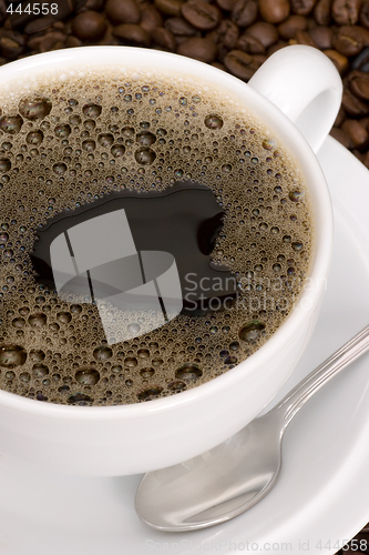 Image of A fresh cup of black coffee
