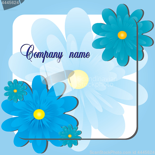 Image of Card with blue flower