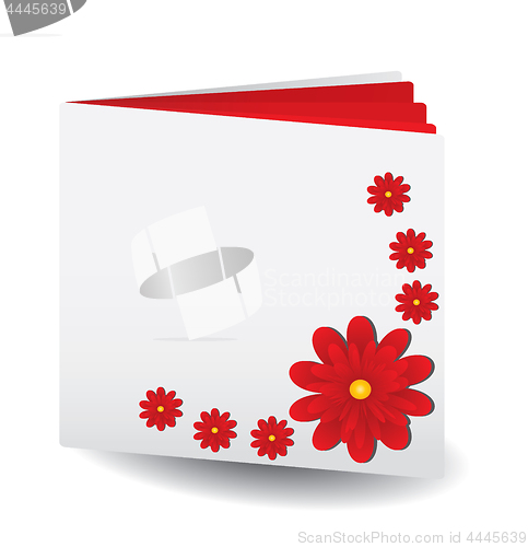 Image of Red book with flowers