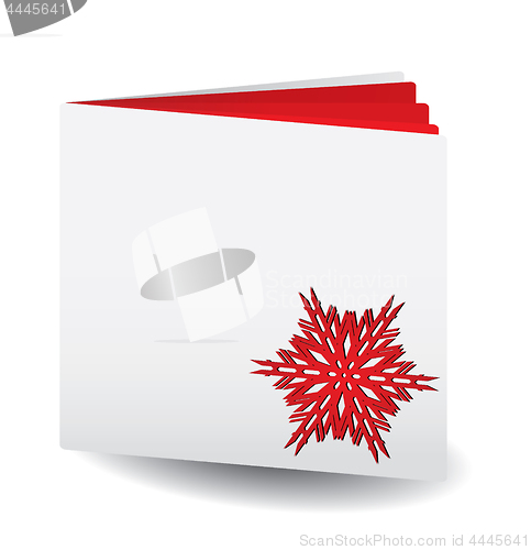 Image of Red papered book with snowflake on top