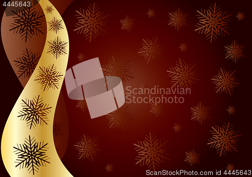 Image of Golden Christmas Card