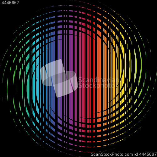 Image of Abstract black bacground with rainbow hole