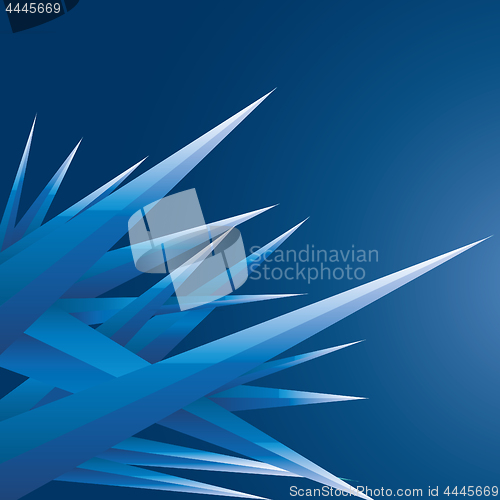 Image of Abstract background with blue futuristic crystals