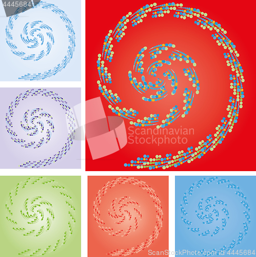 Image of Set of abstract colorful backgrounds with strips, part 5