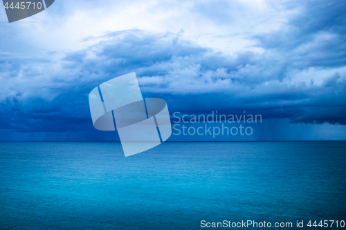 Image of Blue storm over the ocean