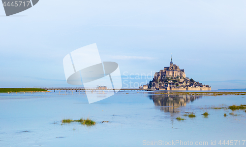 Image of Mont-Saint-Michel in morning light 