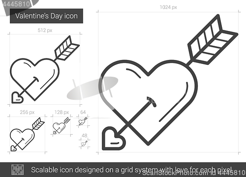 Image of Valentine day line icon.