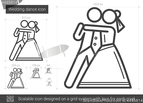 Image of Wedding dance line icon.