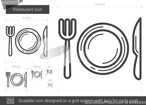 Image of Restaurant line icon.