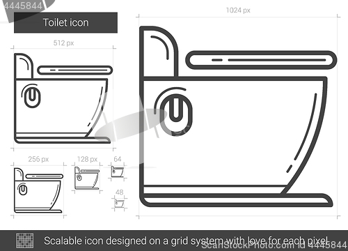 Image of Toilet line icon.