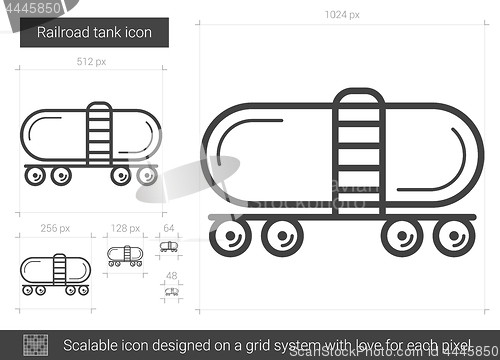 Image of Railroad tank line icon.