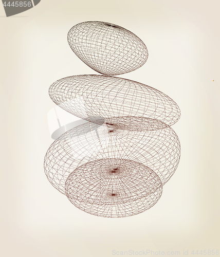 Image of Spa stones. 3D illustration. Vintage style