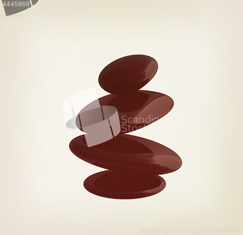 Image of Spa stones. 3D illustration. Vintage style
