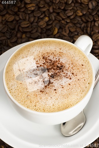 Image of A cup of cappuccino coffee