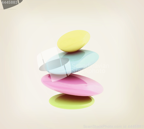 Image of Spa stones. 3D illustration. Vintage style