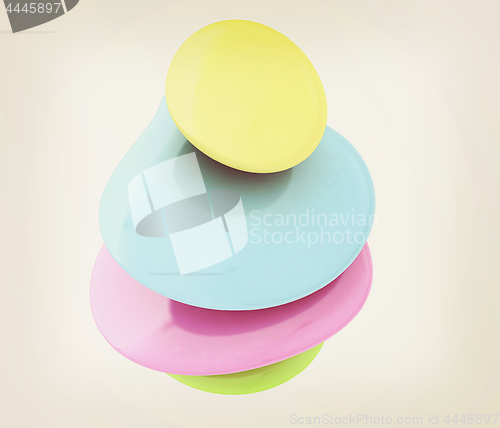 Image of Spa stones. 3D illustration. Vintage style