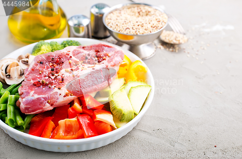 Image of raw ingredients for dinner