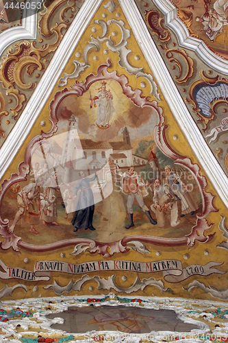 Image of Fresco painting on the ceiling of the church