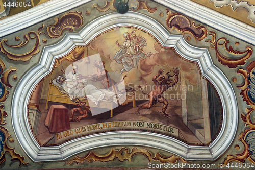 Image of Fresco painting on the ceiling of the church