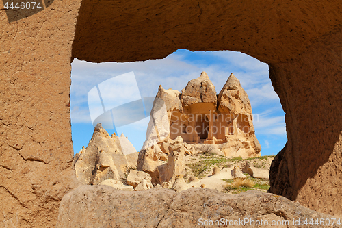 Image of Fairy houses stone cliffs