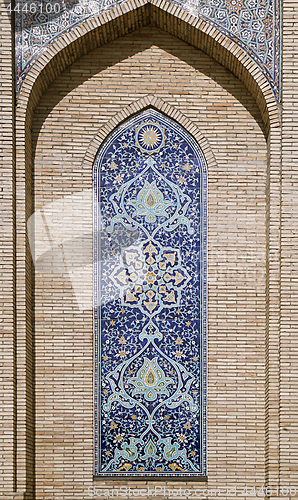 Image of Ornate window niche in the wall, Uzbekistan