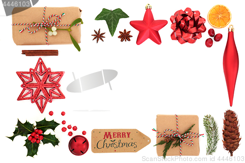 Image of Christmas Abstract Background Border