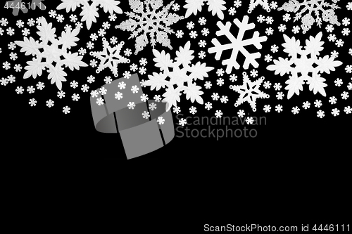 Image of Snowflake Background Border