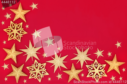 Image of Gold Star Christmas Decorations