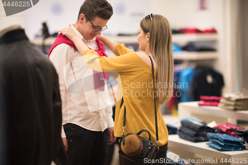 Image of couple in  Clothing Store