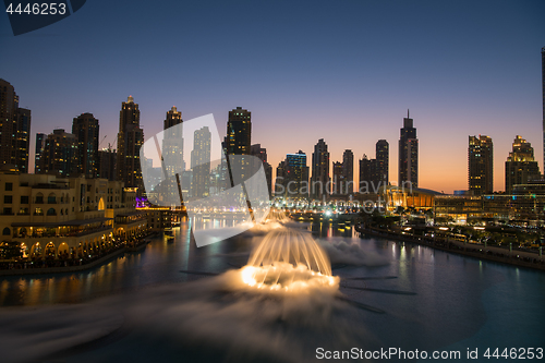 Image of musical fountain in Dubai