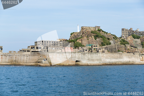 Image of Gunkanjima island in Nagasaki city of Japan