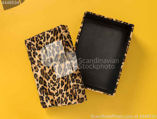 Image of Storage box with classic leopard print