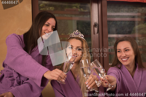 Image of girls have a bachelor party