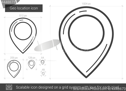 Image of Geo location line icon.