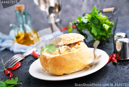 Image of baked vegetables in ban