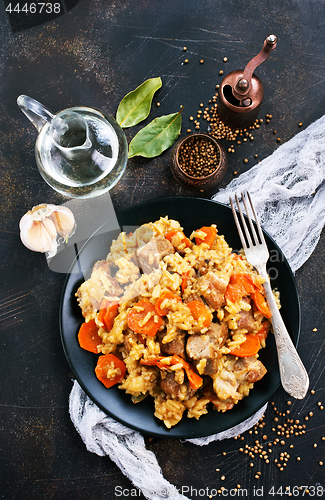 Image of Fried Rice with Vegetables and Meat