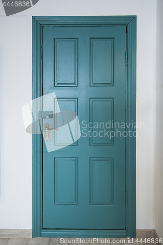 Image of wood green door