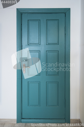 Image of wood green door