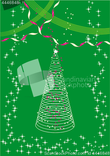 Image of     Green celebration Christmas card